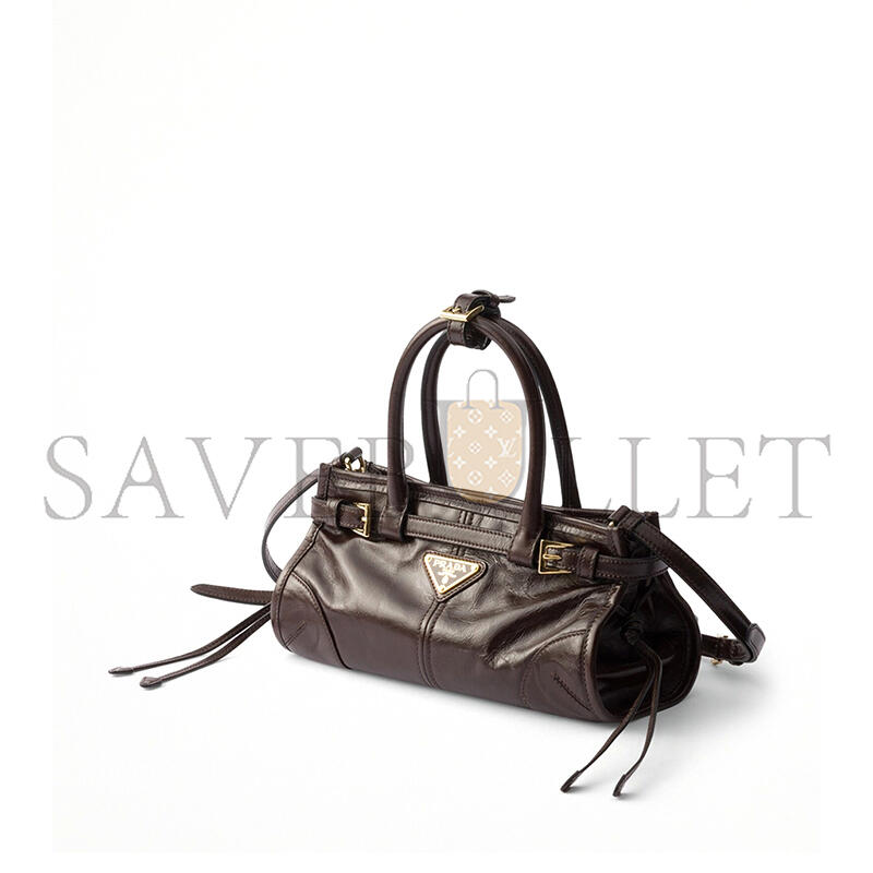 PRADA BONNIE LEATHER MINI HANDBAG 1BA486 (23.5*12*9cm)